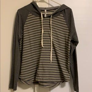 Striped pullover hoodie